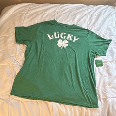 Celebrate! Men’s Green St Patrick’s Day Graphic Crew Neck T-Shirt 2XL