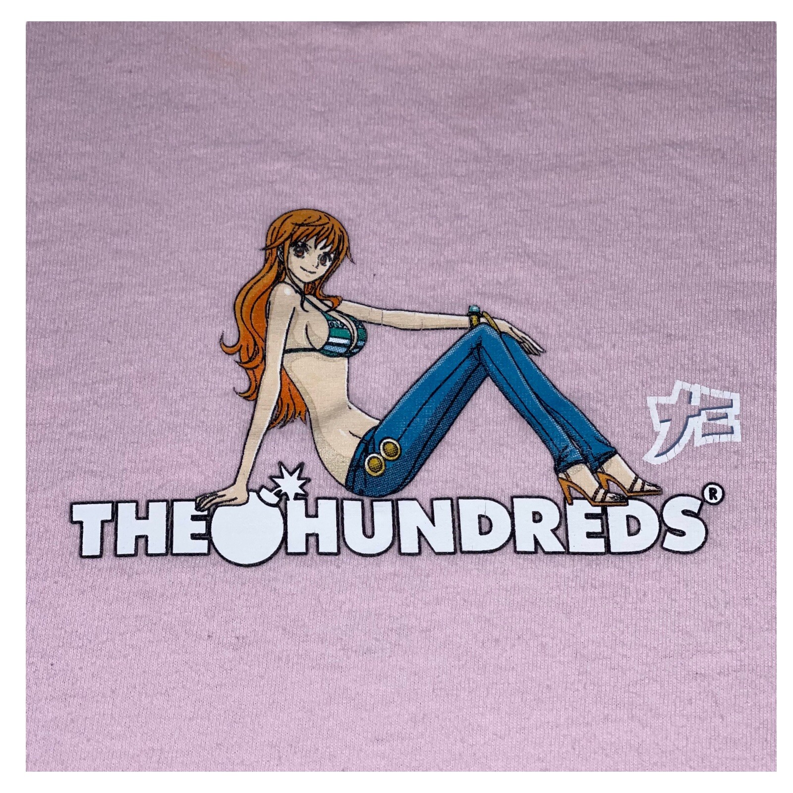 The Hundreds One Piece Anime Rare Nami T-Shirt Mens Size small streetwear collab gallery