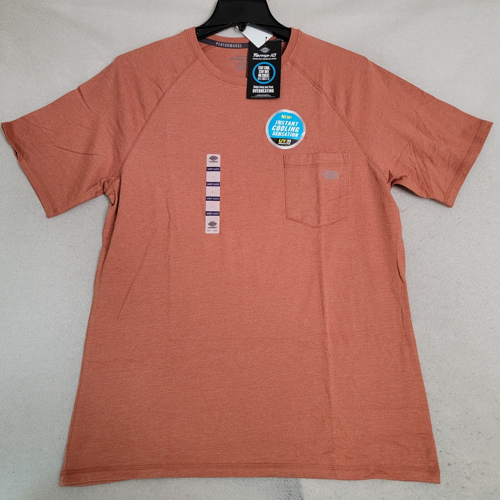 DICKIES Shirt Mens Large Brown Outdoor Work Fast Dry Cooling MENS NWT gallery