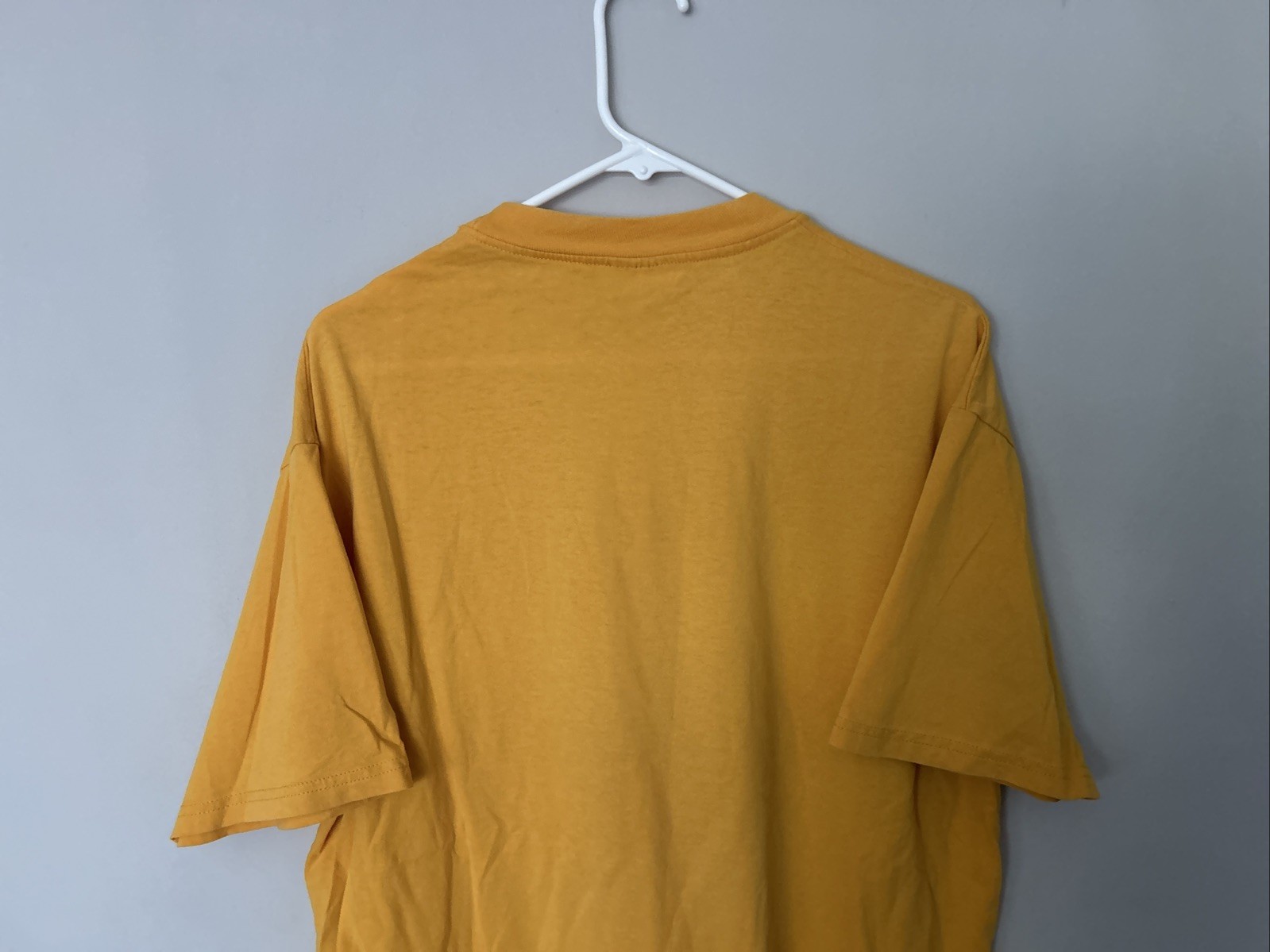 Champion Shirt Yellow Script Logo Authentic Athletic Large Sports Men Casual gallery