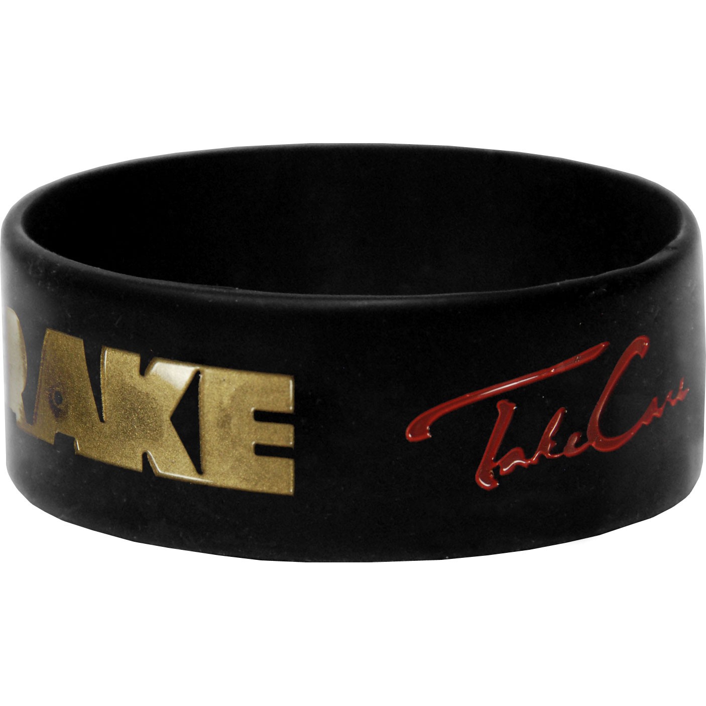 Men’s Drake Take Care Rubber Bracelet Black