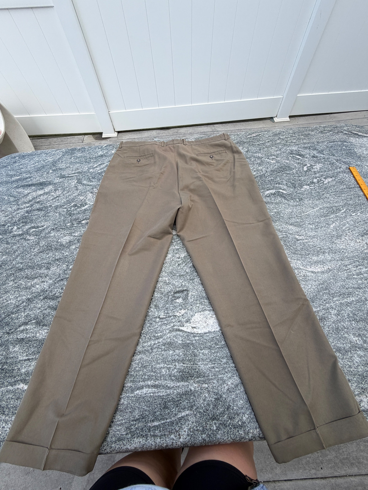 Vintage Yuppie 2000s Khaki Cotton Trousers Unisex Casual Medium gallery
