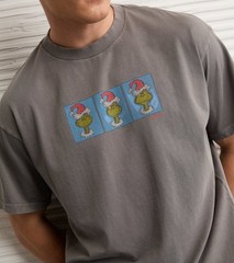 American Eagle AE Boxy Grinch Graphic T-shirt. Medium