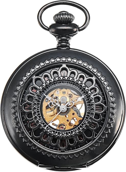 Men’s Pocket Watch with Chain | Hand Winding Vintage Pocket Watch | Classic M…