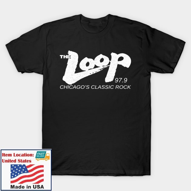 Rare 1977 The Loop Radio T-Shirt Vintage Size S to 4XL