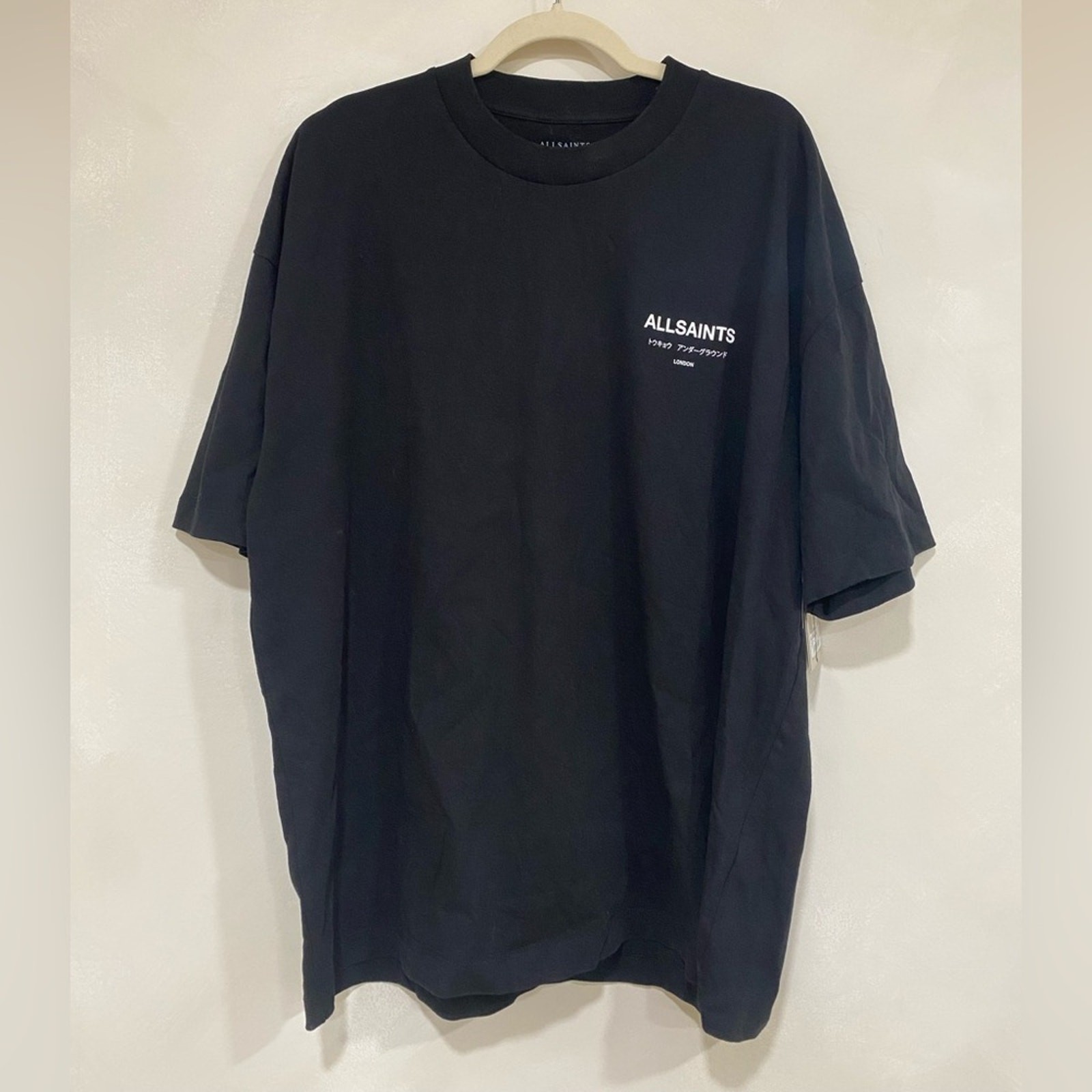 AllSaints Underground Oversize Graphic T-Shirt Black XL NWT gallery