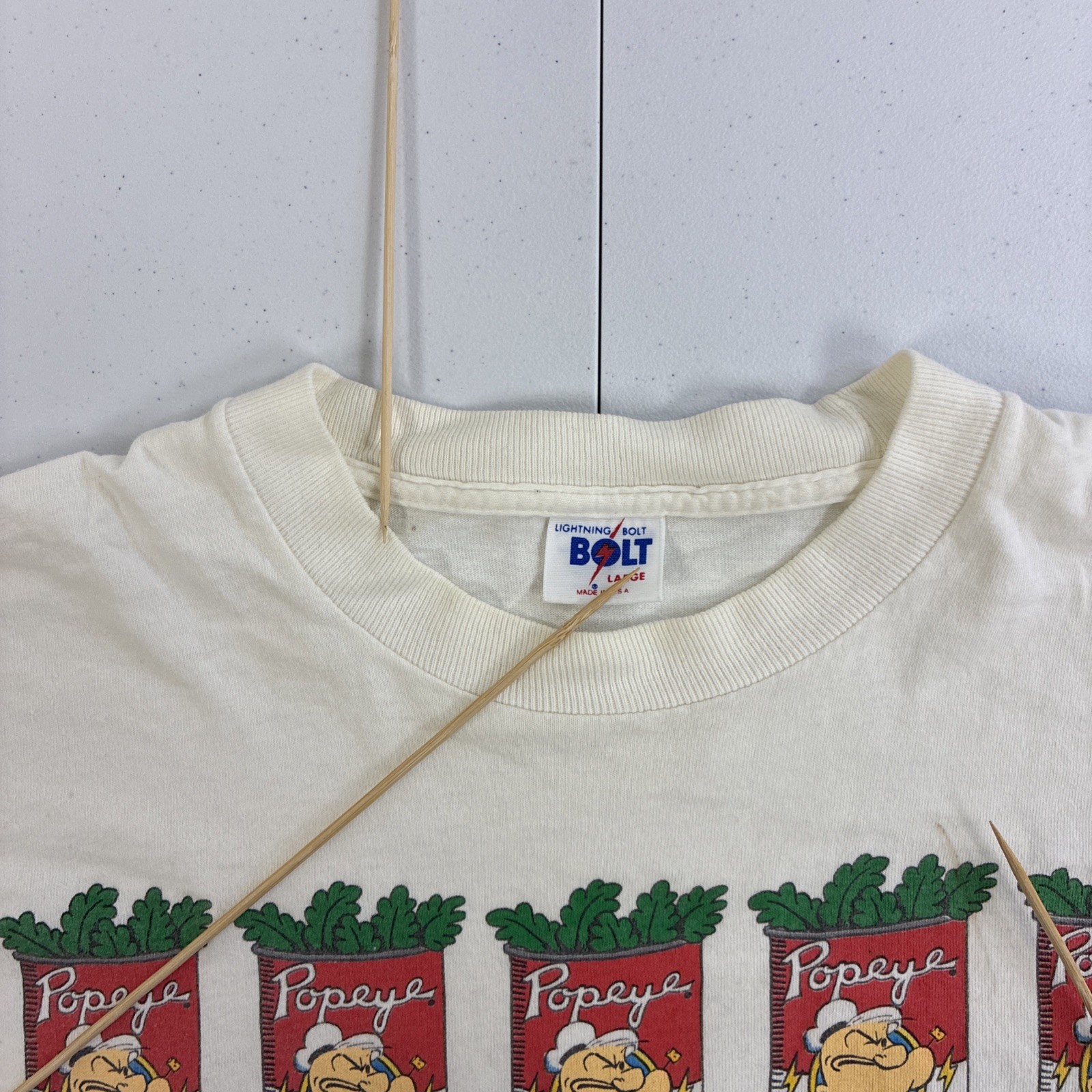 Vintage Popeye Spinach Andy Warhol T-Shirt Size Large 1993 90s gallery