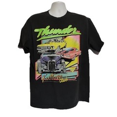 Vintage 1984 John Galt Thunder Racing Men’s XL T Shirt Black Hot Rod Car