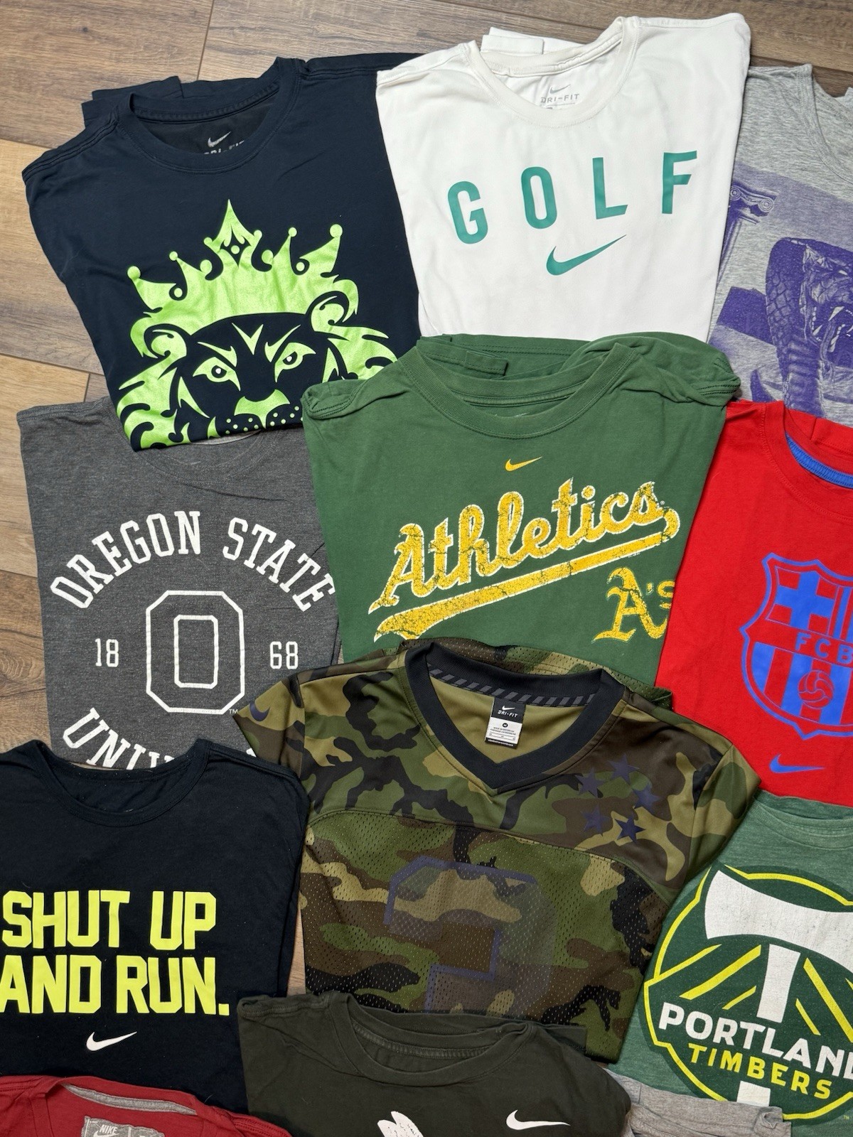 Lot Of 12 athletic Nike Graphic Tee Shirts All Sizes Below In Description gallery