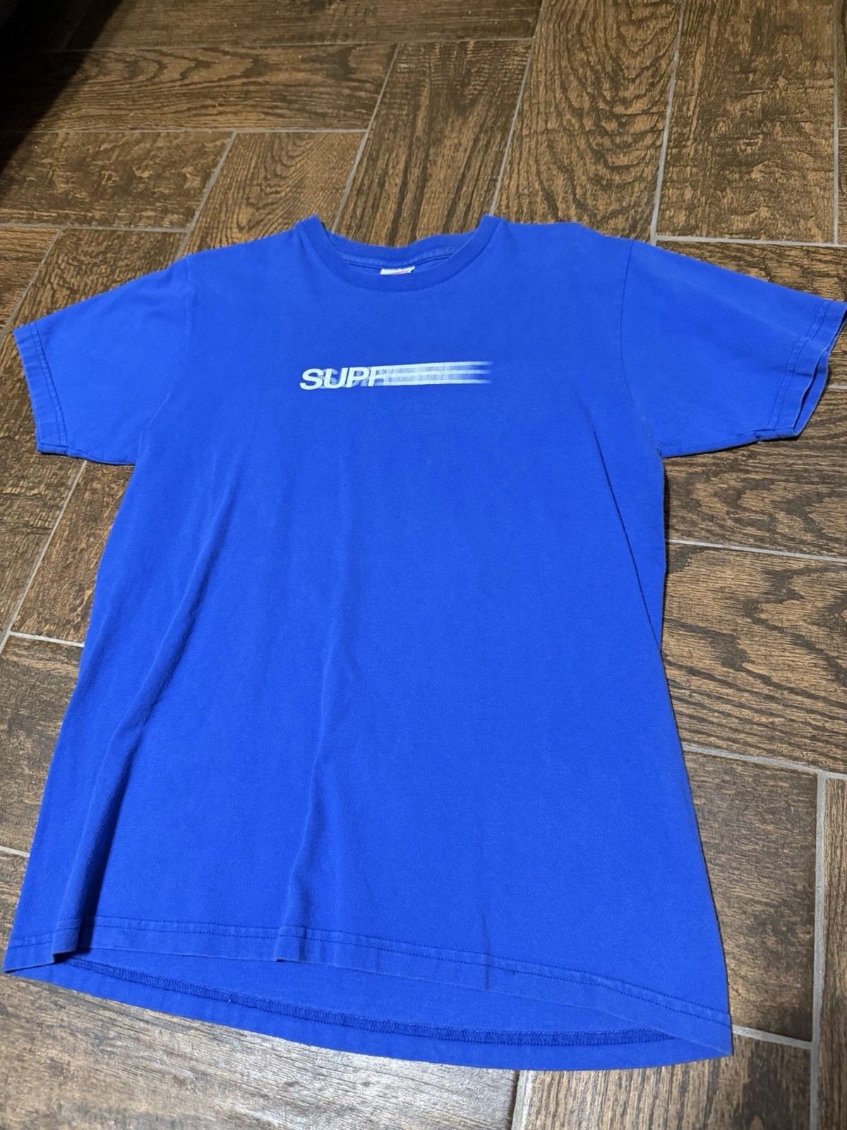 Supreme SS16 Royal Blue Motion Logo Tee Size M Rare Vintage gallery