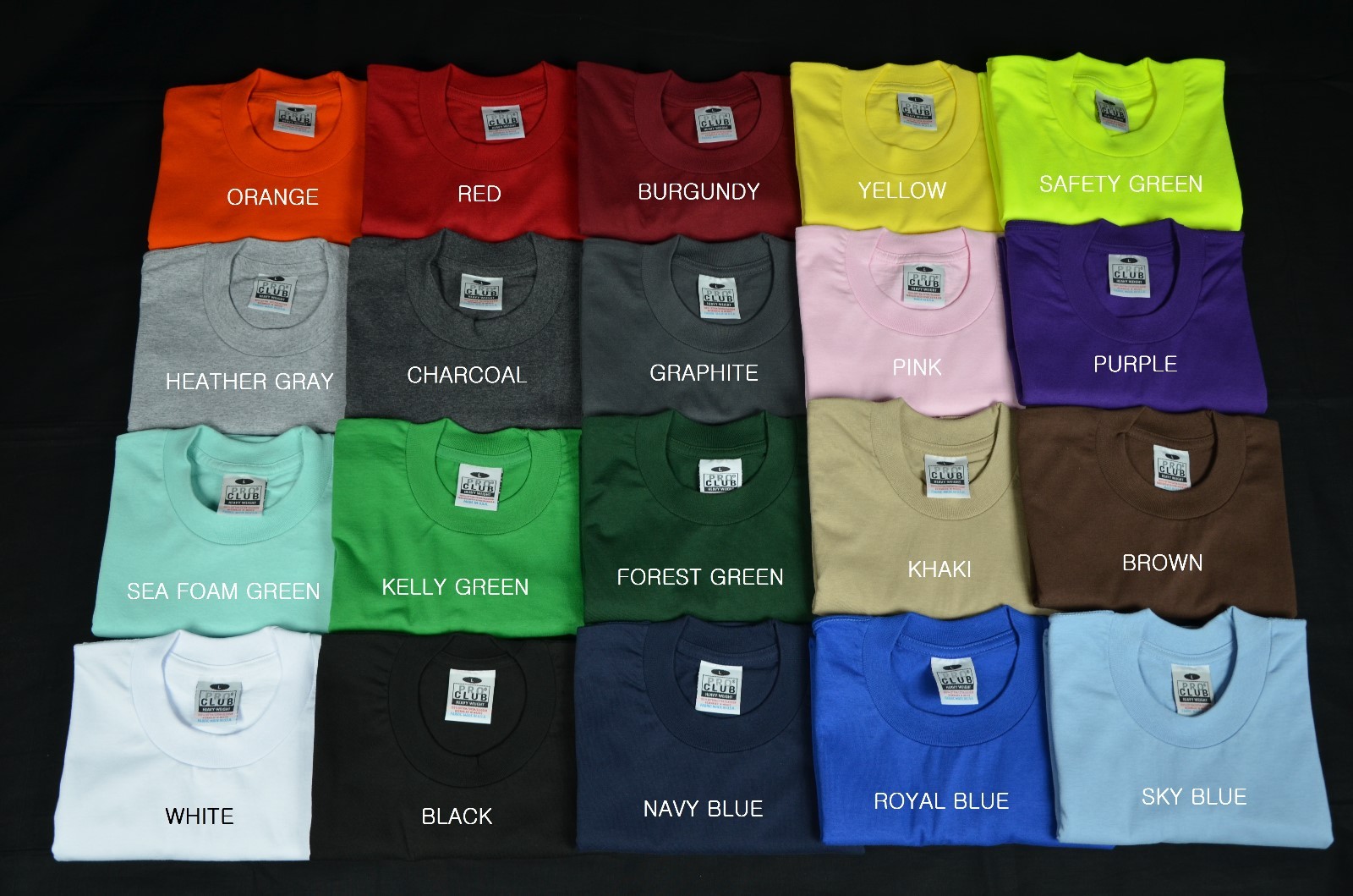 1 Pro Club New Heavy Weight T-shirt Tee Color Plain Blank S-7XL Proclub Crewneck gallery