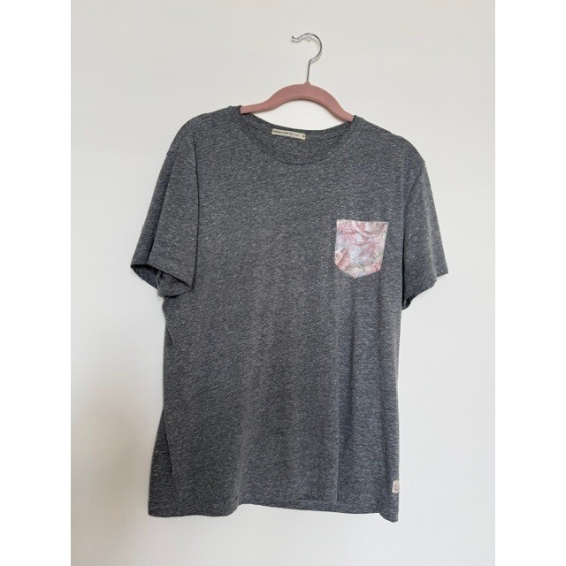 Mens Marine Layer Grey Signature Pocket Tee Shirt | Men’s/Unisex M | Sustainable