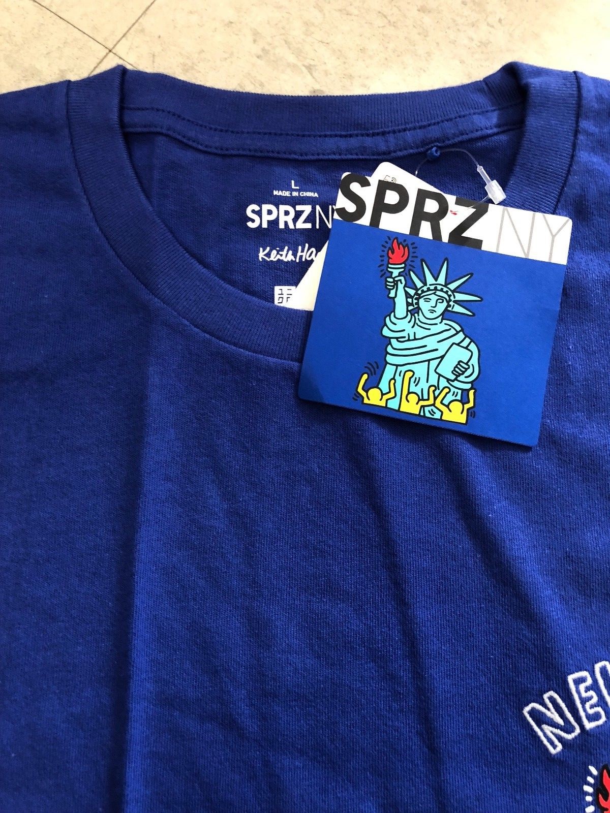 Keith Haring X UNIQLO SPRZ NY Graphic T-shirt Blue US size S-3XL MoMa New York gallery