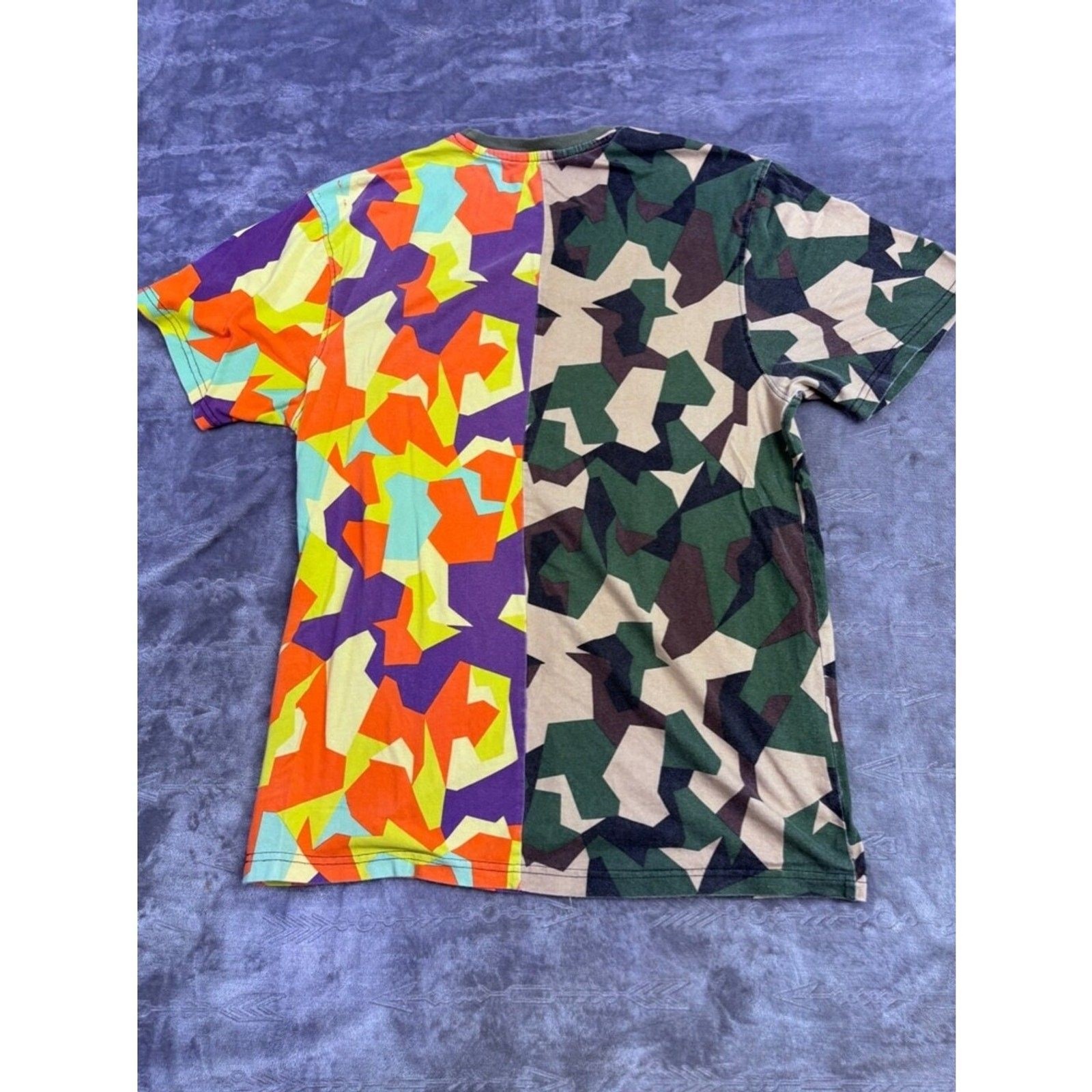 Rebel Minds Men's L T-Shirt | Orange & Green Graphic Tee gallery