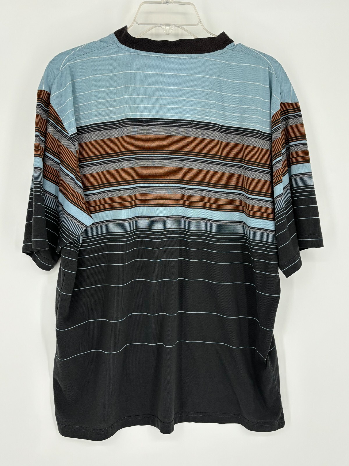 Hajo Klima Komfort Blue White Orange Gray Short Sleeve T-Shirt Men's Size Medium gallery