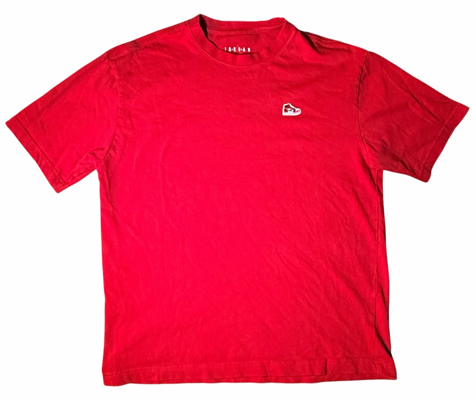 Jordan Red T Shirt Jumpman Sneaker Logo Tee Men’s Medium gallery