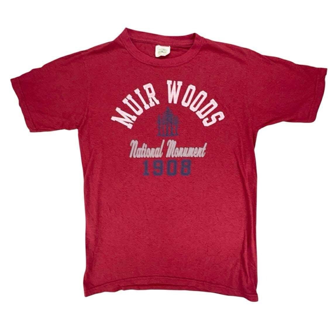 Muir Woods National Monument Red Graphic T Shirt Eco Mountain Nature Mens L