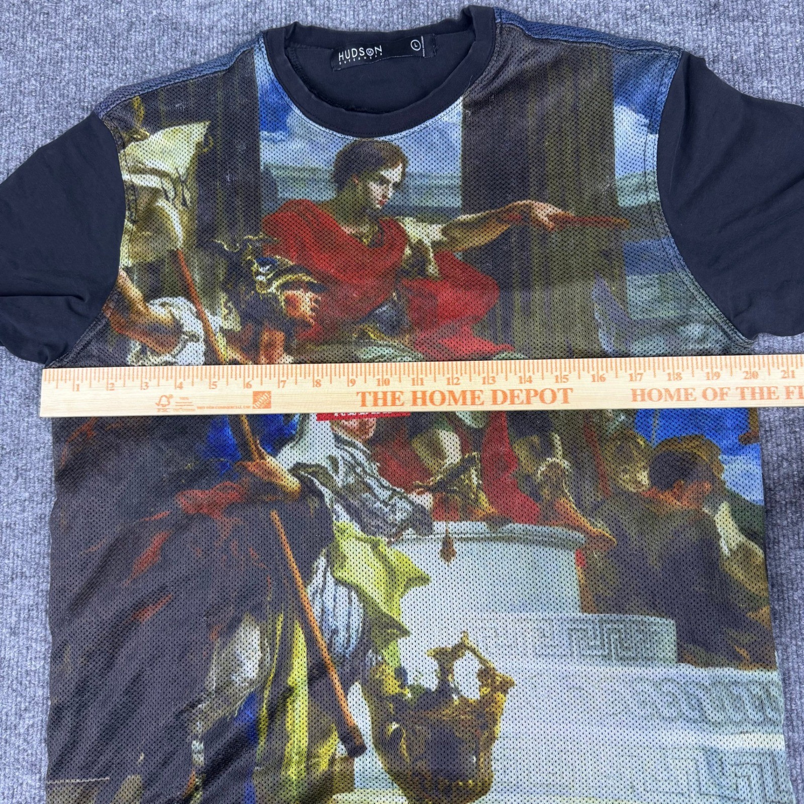 Hudson Outerwear Graphic Rebel Print Jersey T Shirt Men's L Black Art 85 Slave gallery