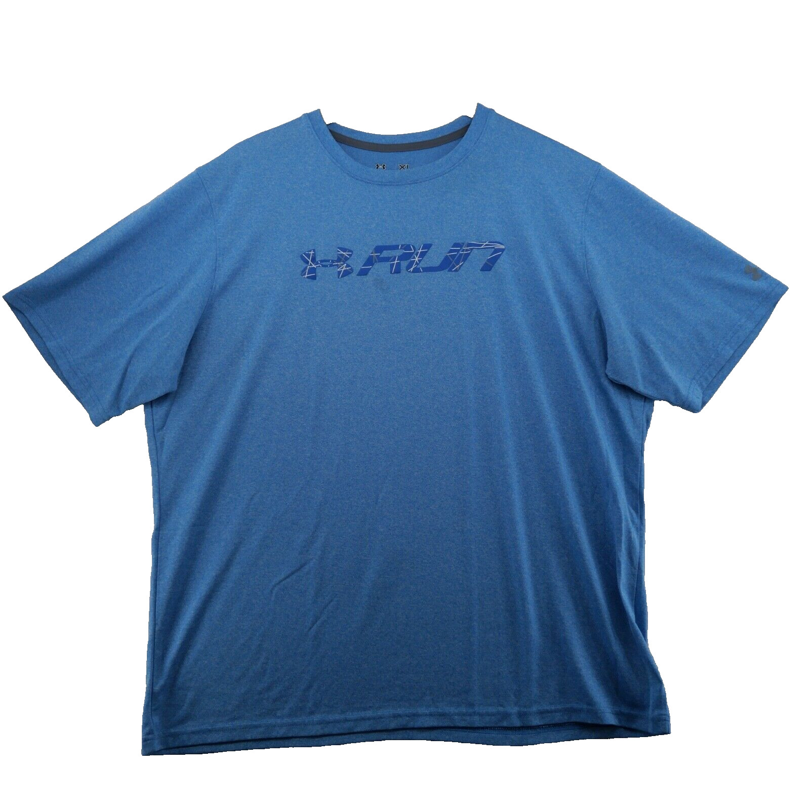 Under Armour Run Heatgear Loose Fit Men’s Size XL Solid Blue Crew-Neck T-Shirt