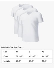 DAVID ARCHY Men’s Undershirts Micro Modal Ultra Soft T-Shirts – 3 Pack White XL