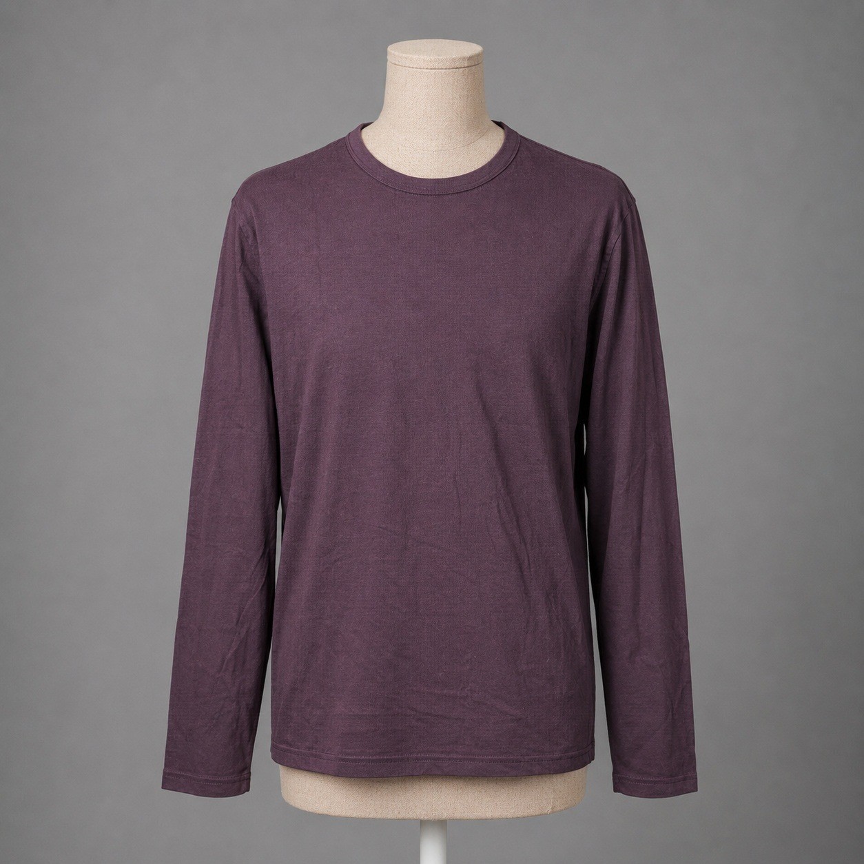 Pact Mens Organic Cotton Long Sleeve Crewneck T Shirt Size M Purple Casual Daily gallery