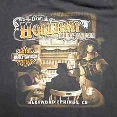 Harley Davidson Doc Holiday Graphic Shirt Glenwood Springs Black 4XL Biker Tee