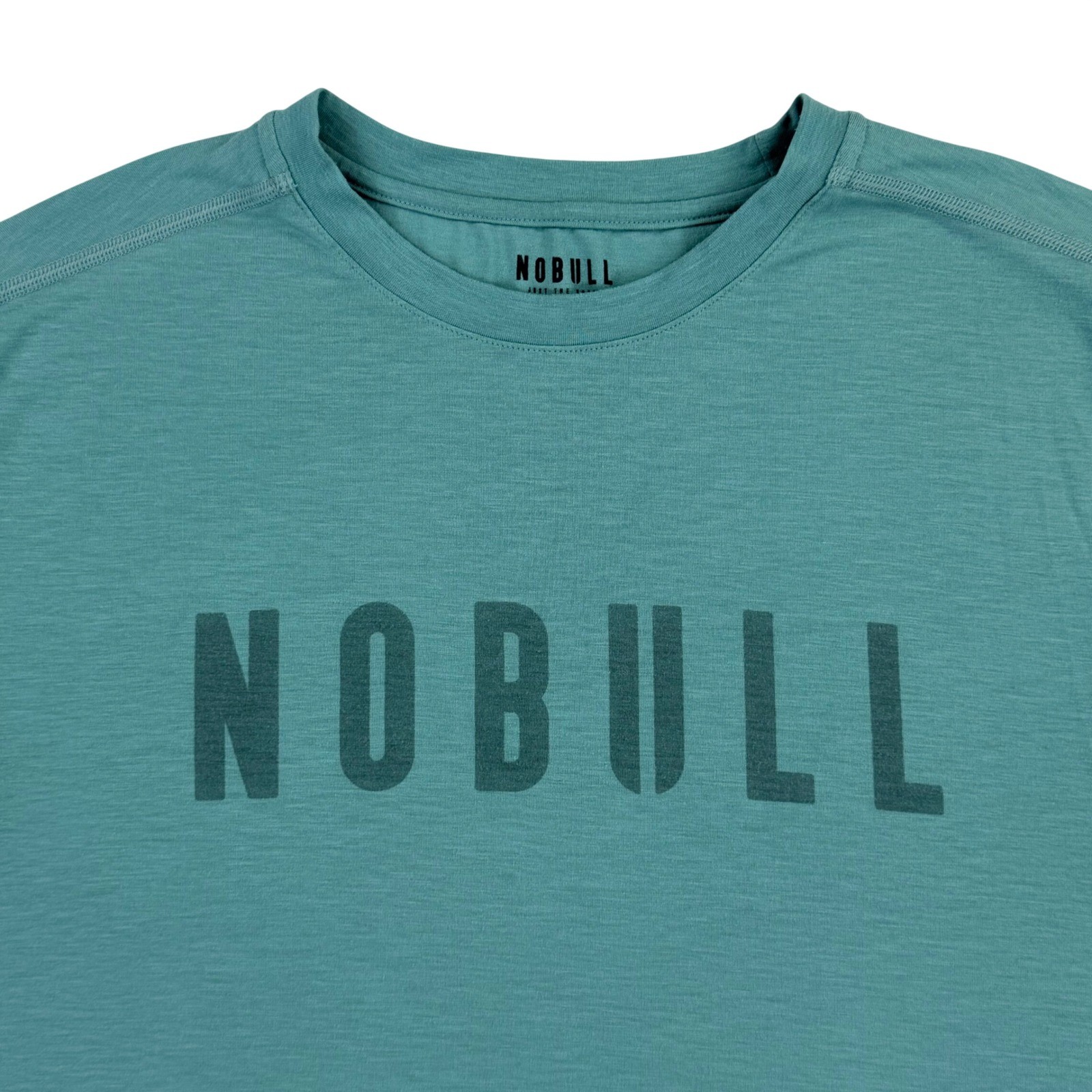 NOBULL Mens Training T-Shirt Medium Teal Green Gym Workout Logo Graphic Tee gallery