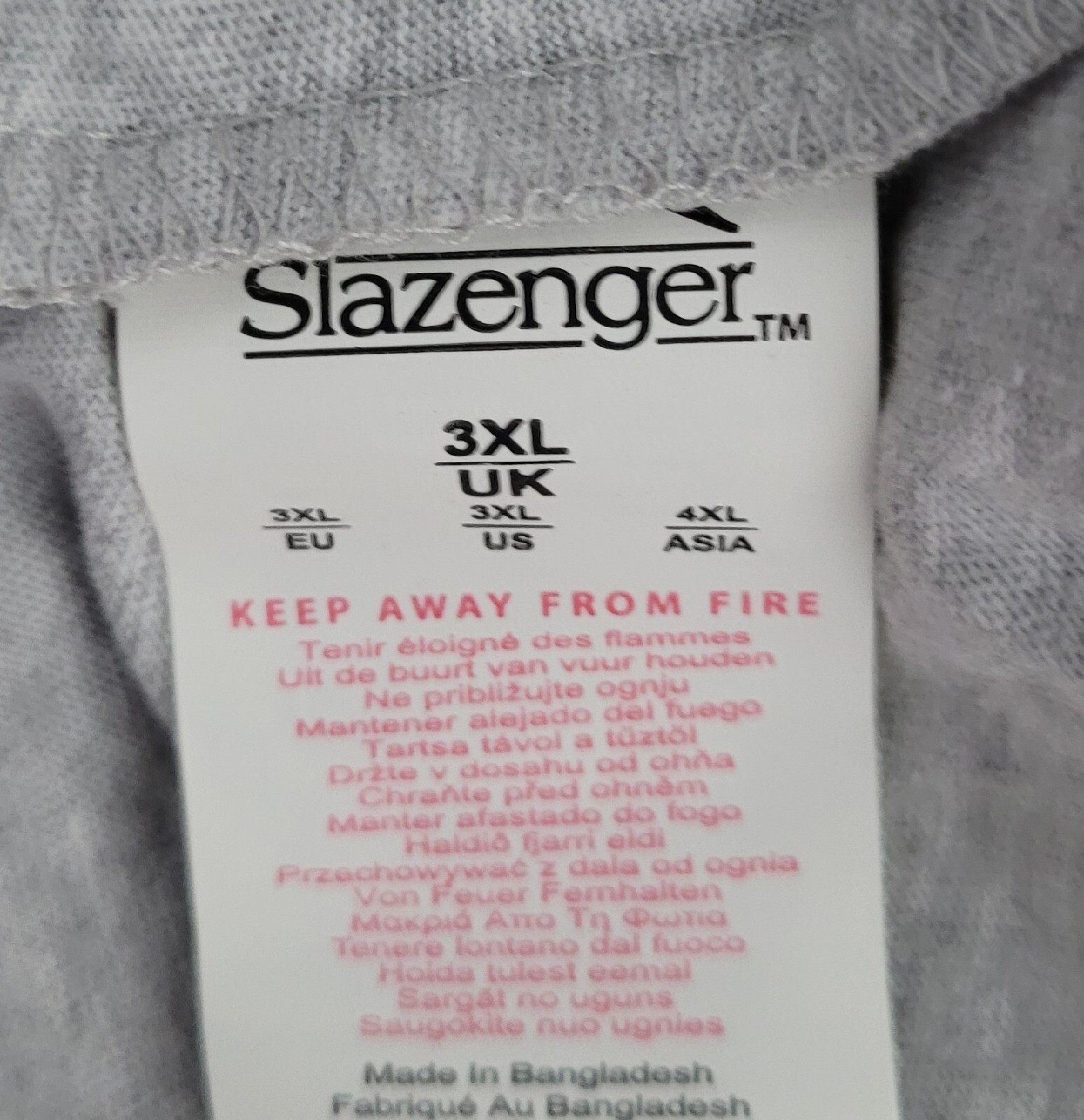 Mens SLAZENGER T Shirt Top Grey 3XL Marl Cotton Jersey V Neck XXXL gallery