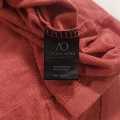 Anderson Ord Graphic Tee Athletic Figure Coral Short Sleeve Good Condition