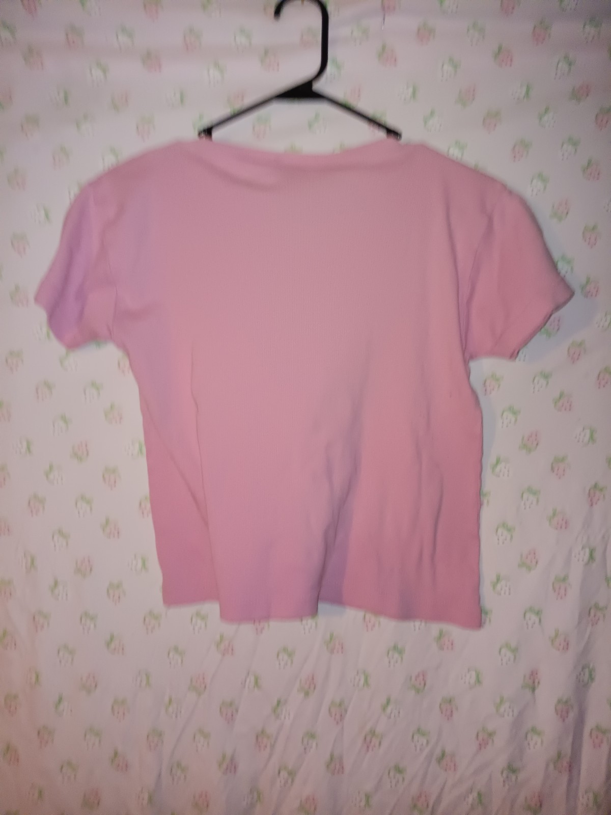 L.A.T Sportswear Pink Size L Crop Vintage Cute Monster Graphic T-Shirt gallery