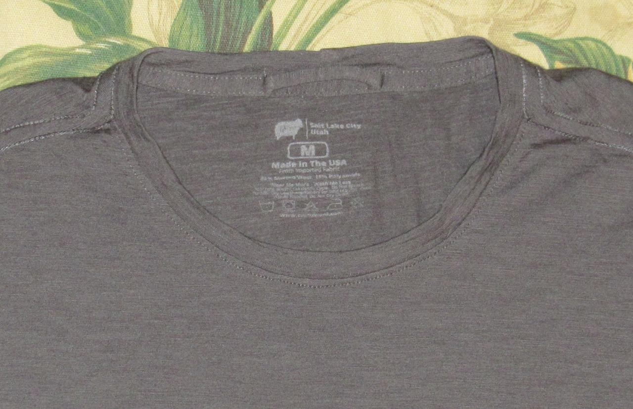 WURU Grey Merino Wool Blend Long Sleeve Base Layer T Shirt Medium