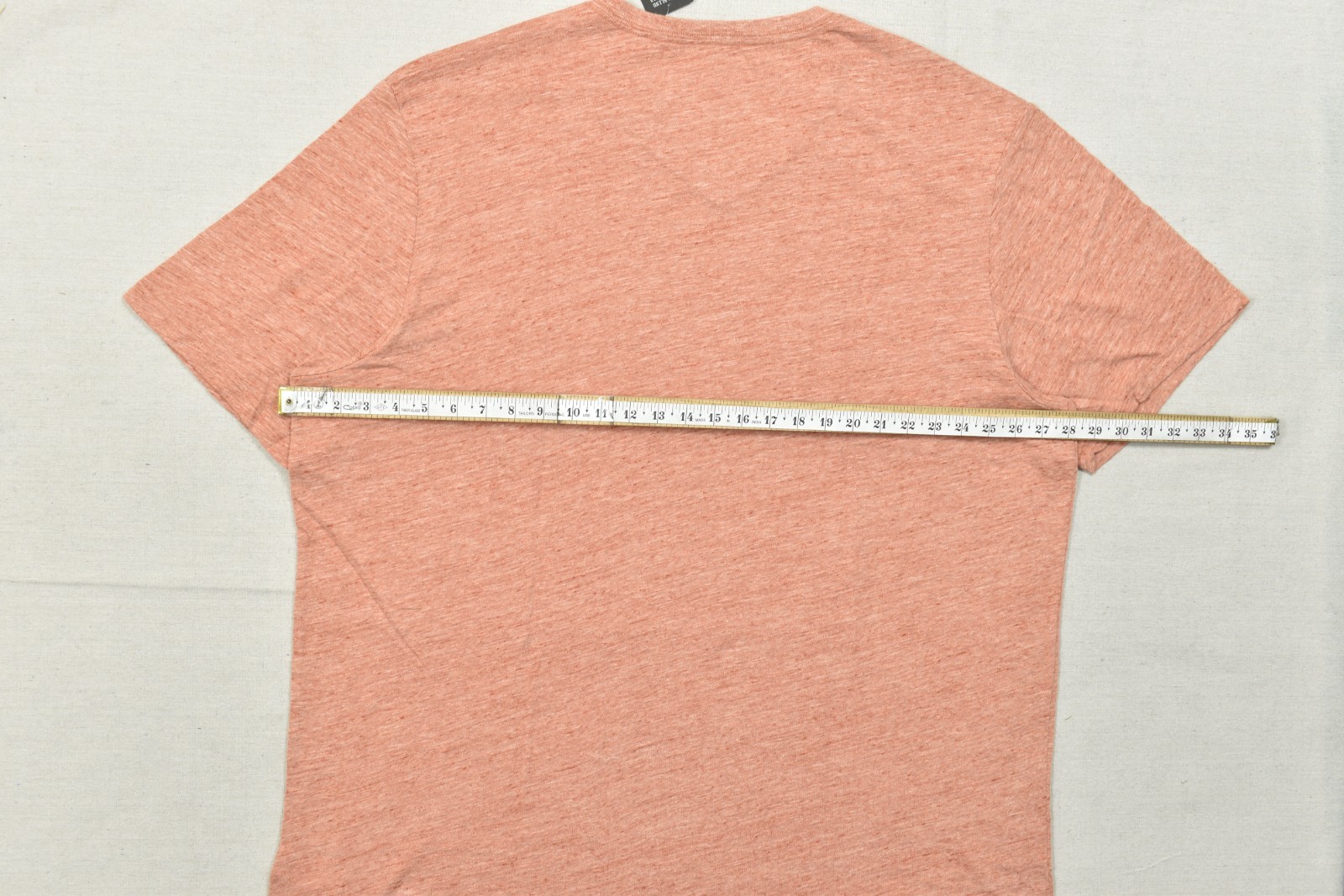 Lucky Brand Men's T Shirt V Neck Short Sleeve Orange Linen Blend Size 3XLT NEW gallery