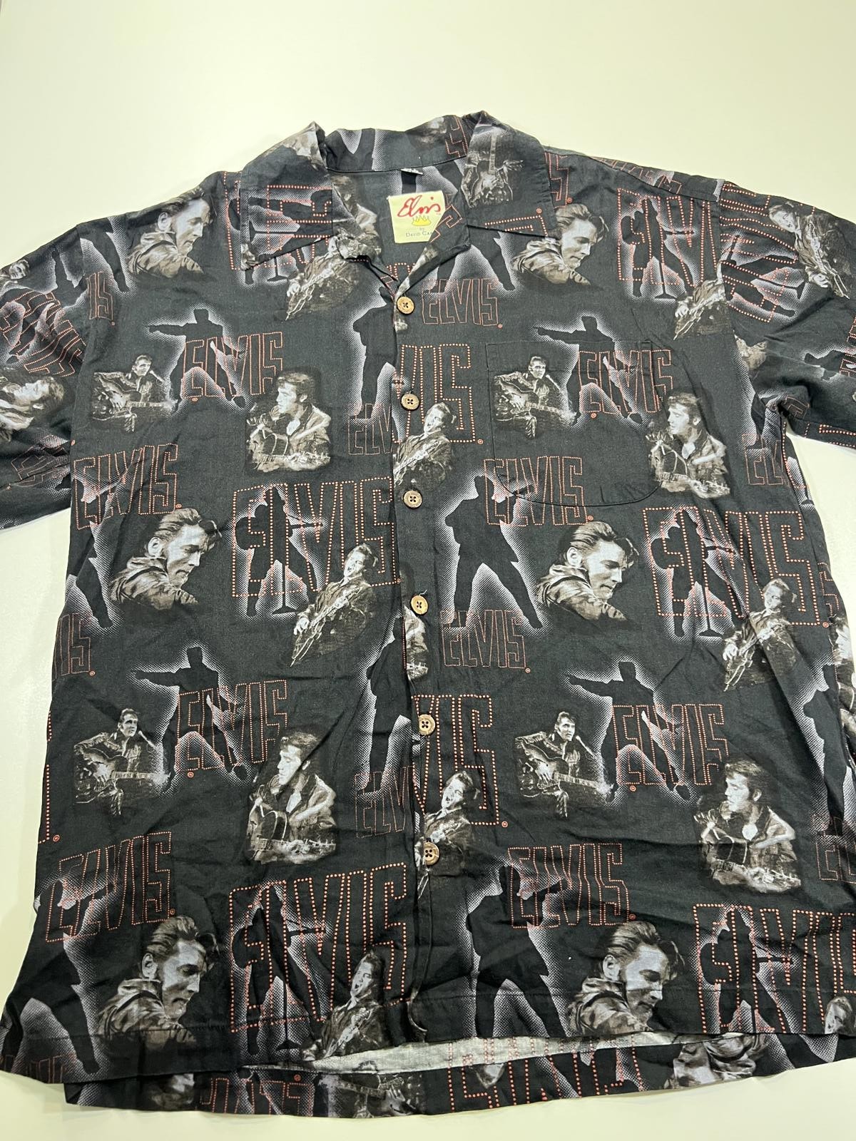 Vintage Elvis by David Carey Men’s Casual Button-Up Shirt