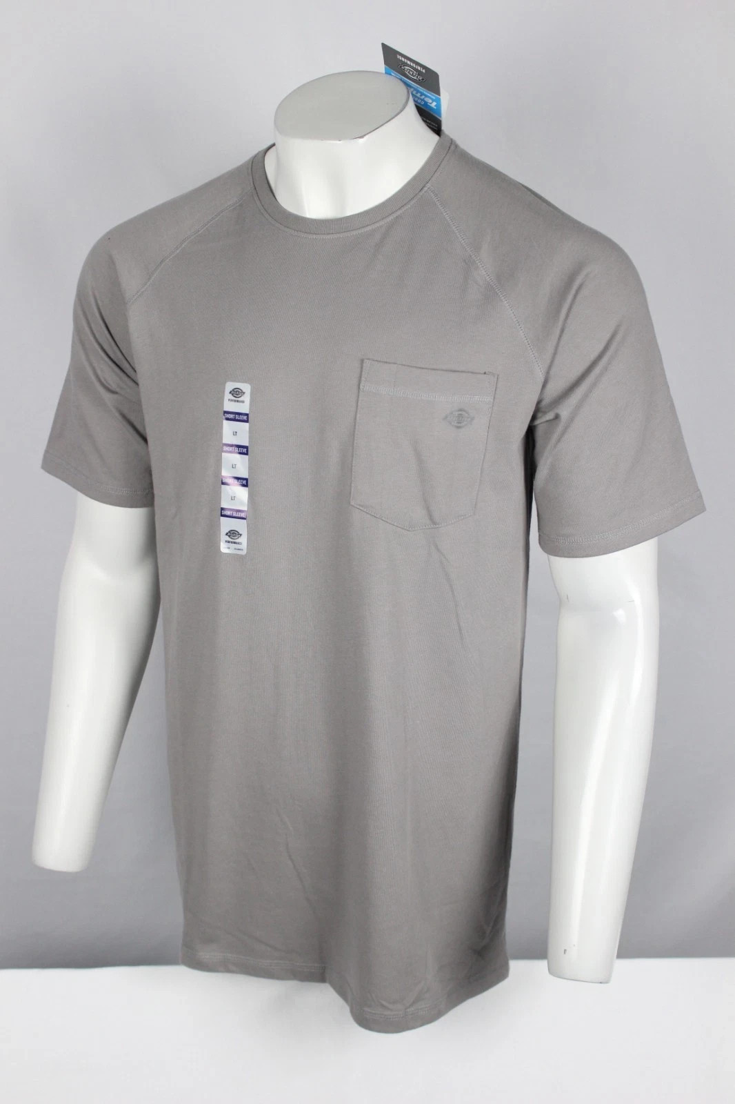 Dickies Men’s Temp iQ Performance Cooling Pocket T Shirt Solid Gray Tall Sizes