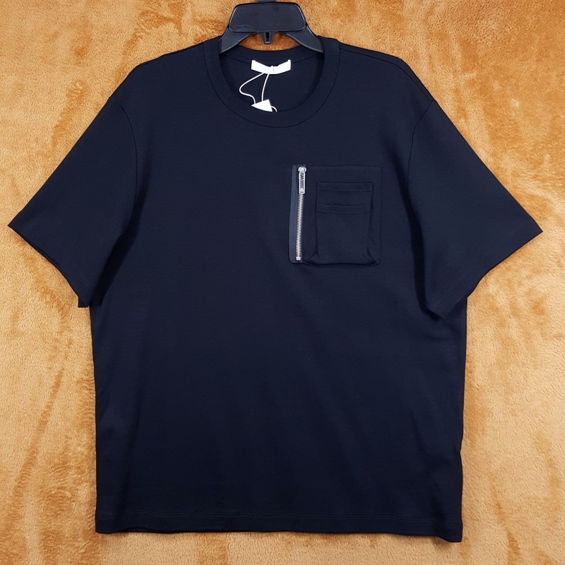 HELMUT LANG Shirt Mens Medium Black Crew Utility Pocket Tee T-Shirt $225 gallery