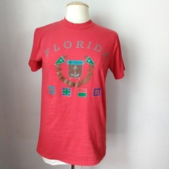 Vintage Single-Stitched Distressed Florida T-Shirt Size M