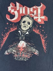 Ghost Band Horror Graphic Tee Black Red Occult Metal Rock Shirt Small