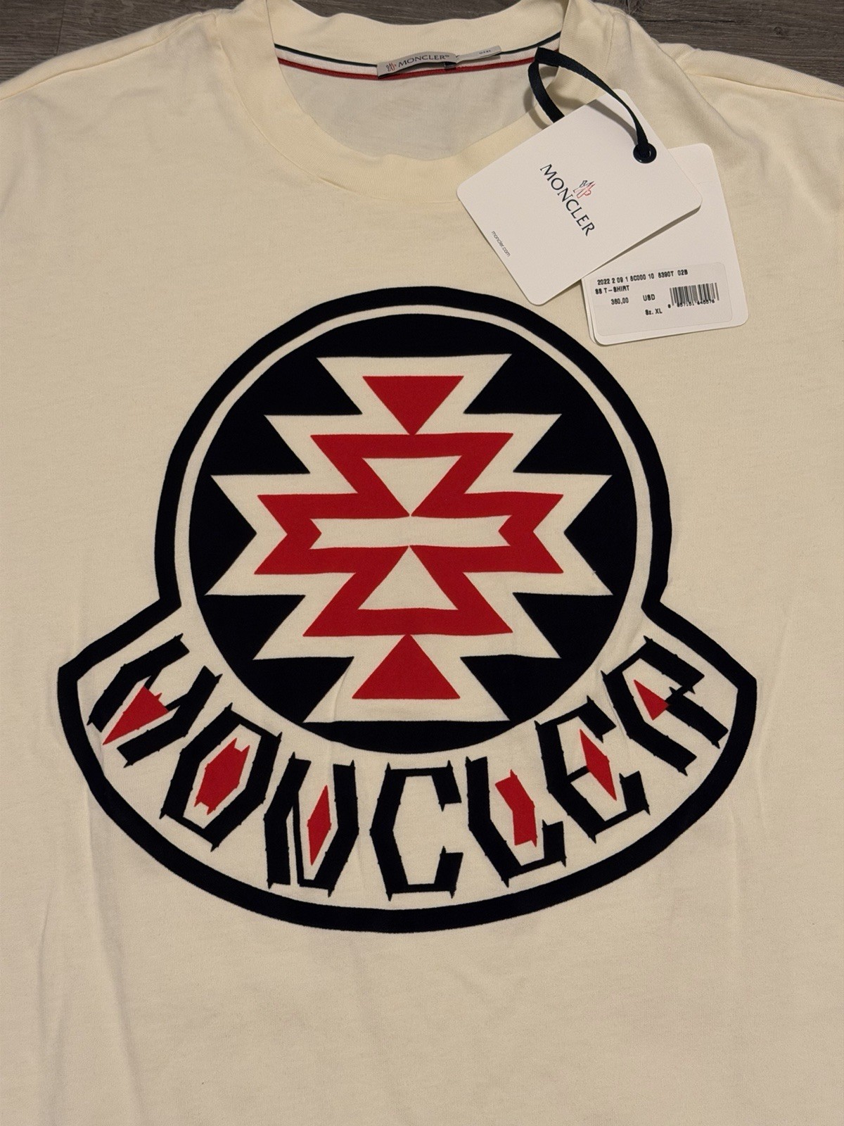 Moncler Maglia Cotton T Shirt Size XL Brand New With Tags Retail $360 gallery