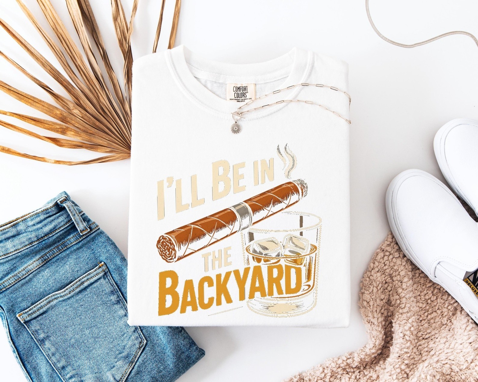 Comfort Colors Funny Cigar Whiskey Shirt Backyard BBQ Gift For Men gallery