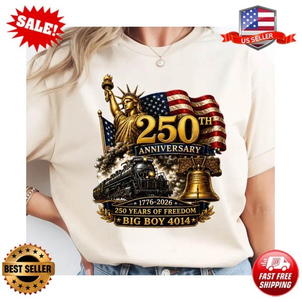 Patriotic Railroad Shirt Big Boy 4014 Independence Day Graphic S-5XL gallery