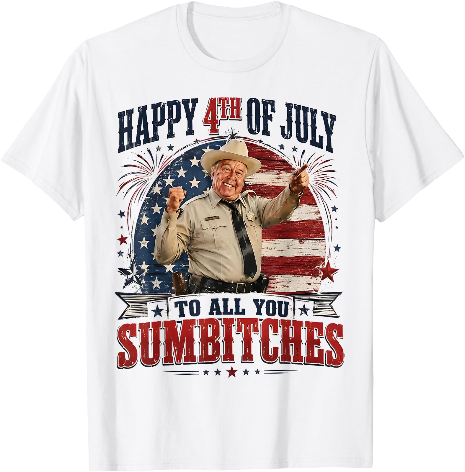 Happy 4th of July to All You Sumbitches Patriotic USA Flag T-Shirt gallery