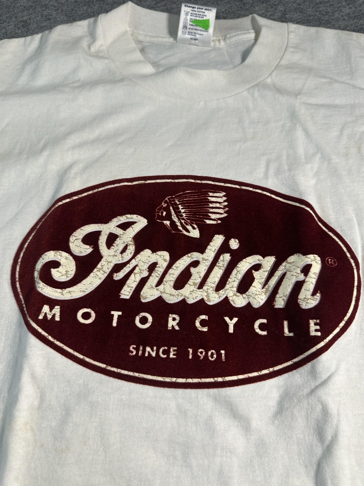 Delta Pro Weight Shirt Mens Large White Indian Motorcycle Graphic Tee Biker gallery