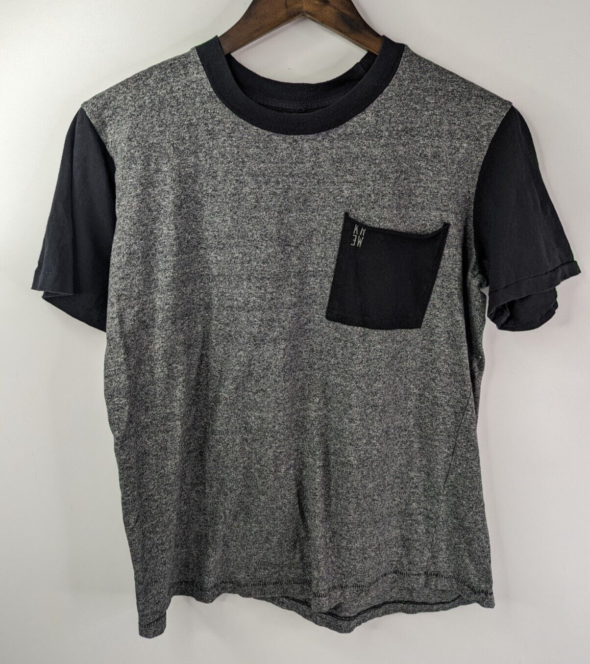 Krew Shirt Men’s Small Black Terril Pocket Tee Short Sleeve 100% Cotton KR3W
