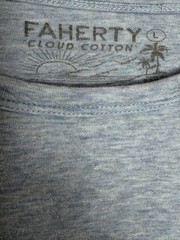Faherty Cloud Cotton Shirt Mens Large Blue Short Sleeve Crewneck Soft Tee