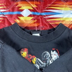 Mad Engine Multi Iron Man Shirt Mens Small Black Marvel Comics Tony Stark Y2K