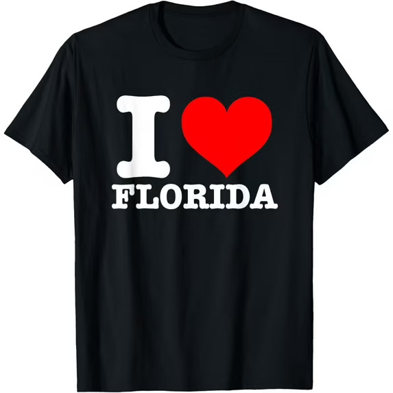 I Love Florida I Heart Florida Black T-Shirt gallery