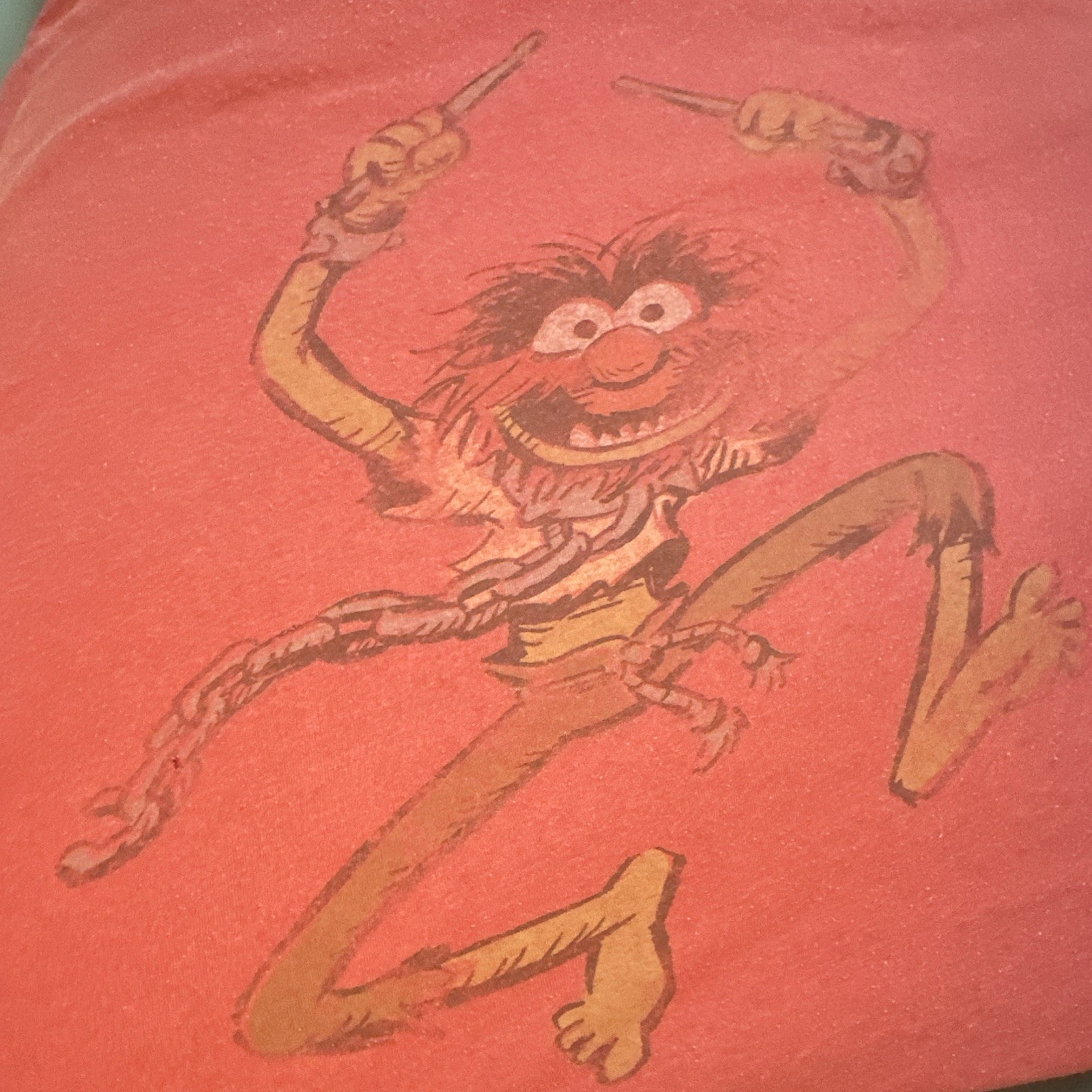 Muppets Men's Red Animal Graphic T-Shirt Crew Neck Short Sleeve Tagless 2XL gallery