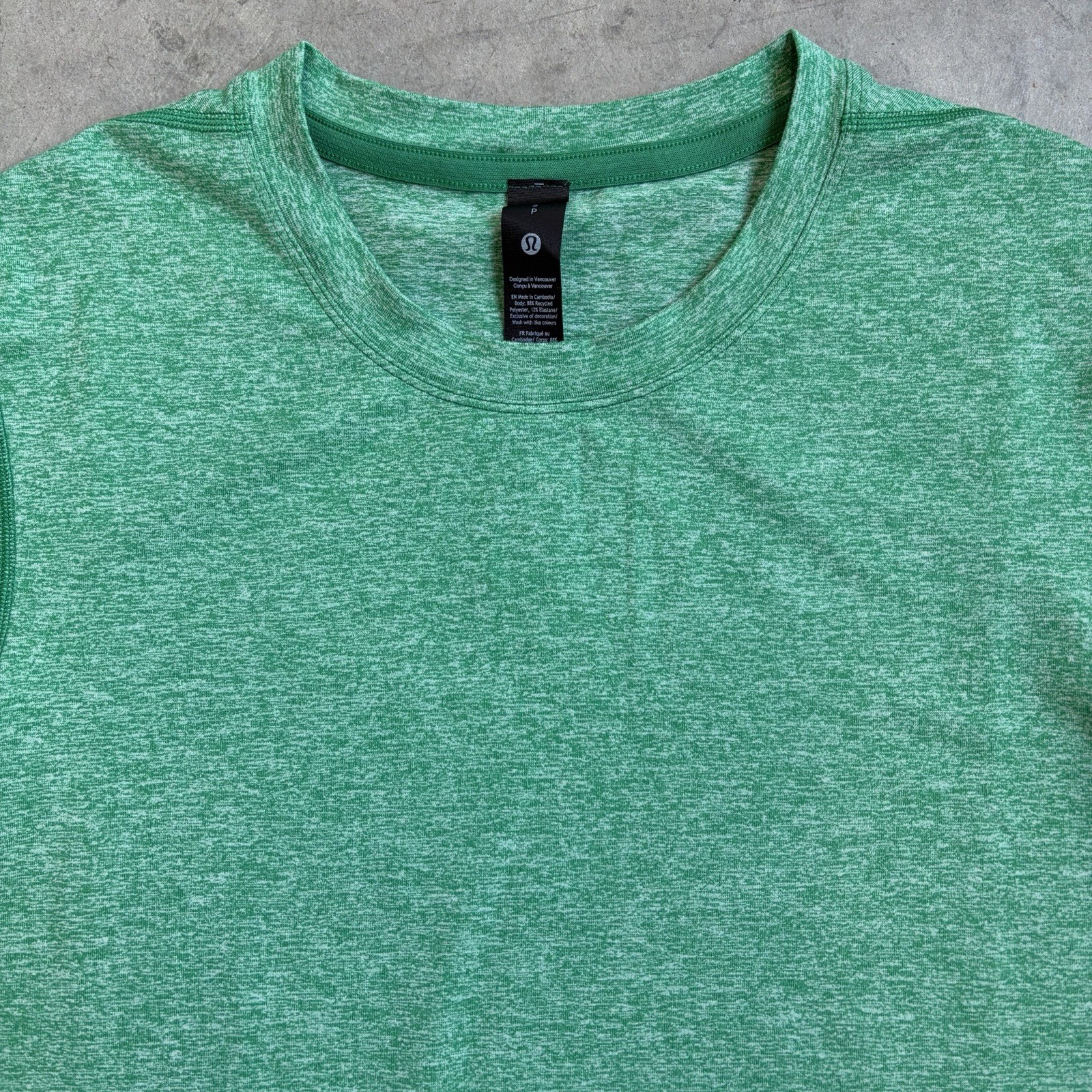 New Lululemon Soft Jersey Short Sleeve T Shirt Green Stretch LM3ES3S Men’s Small gallery