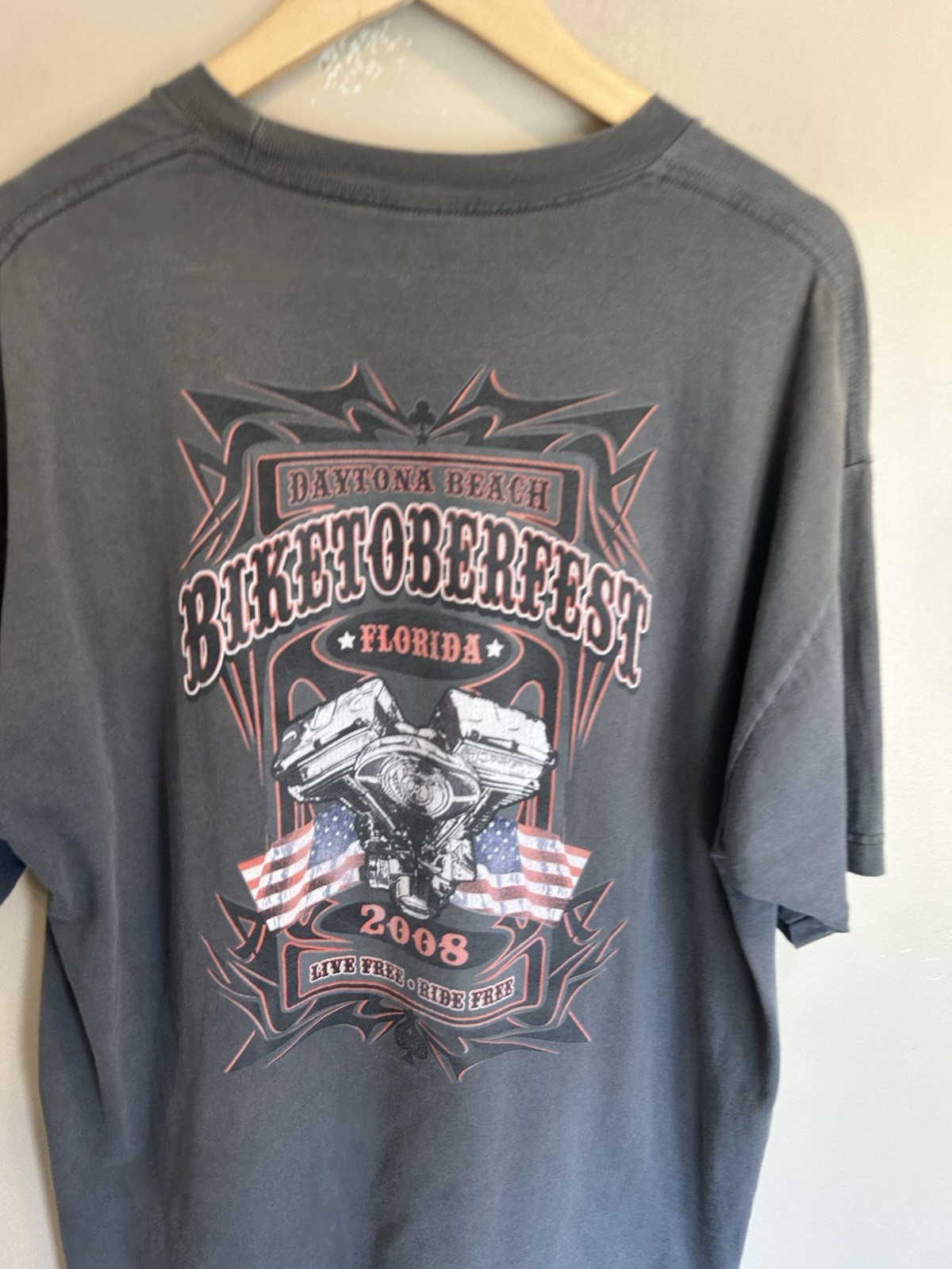 Biketoberfest Mens Motorcycle Graphic Tee Grey XXL Clothing gallery