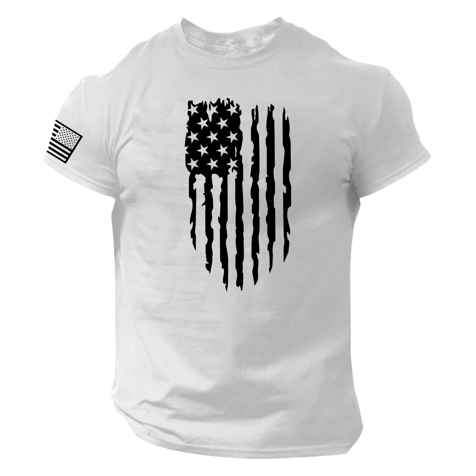 USA Distressed Flag Men T Shirt Patriotic American Tee S - 2XL gallery
